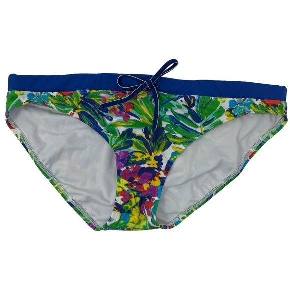Lands' End Women’s Size 12 Bikini Bottom Watercolor blue New - Picture 1 of 6